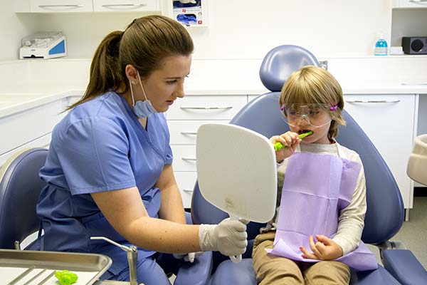 our dental hygienist at work